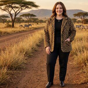 Lana Lee Leopard Print Blazer